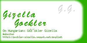 gizella gockler business card